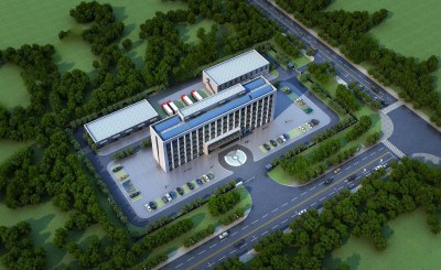 现代办公楼建筑3D模型下载